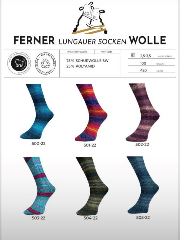 FERNER Lungauer Sockenwolle 4-fädig